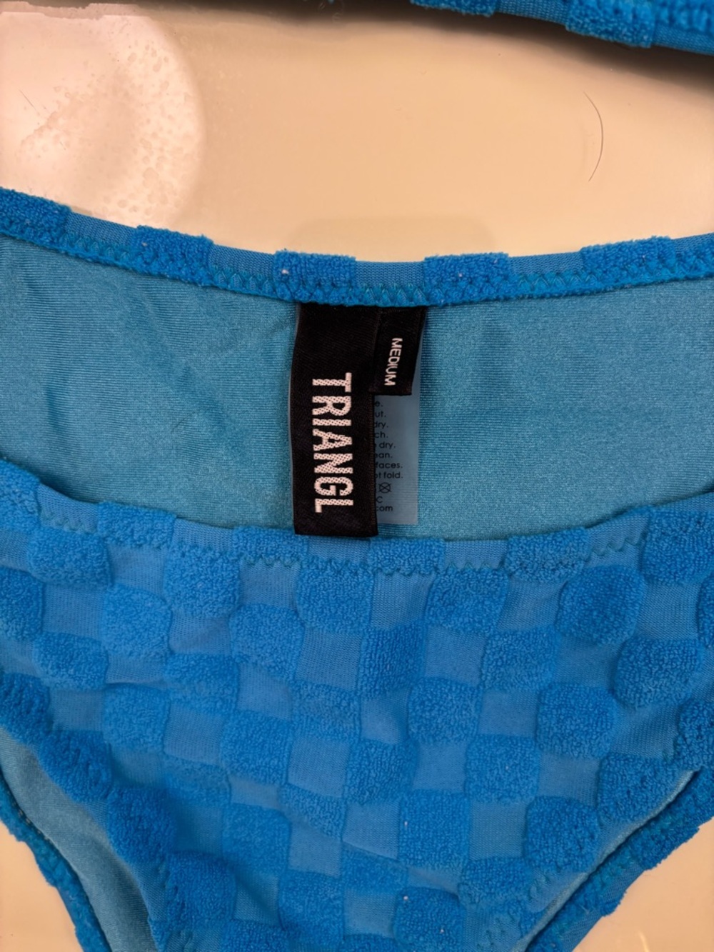 Triangl Blue Checkered Bikini - Picture 4 of 5